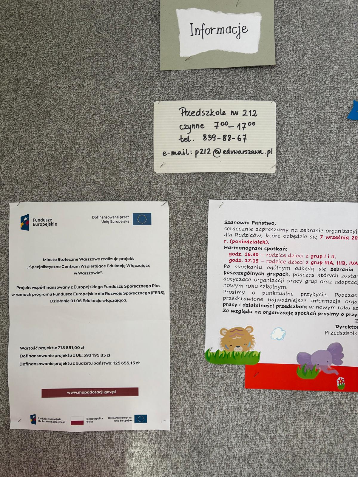 Plakat informacyjny SCWEW
